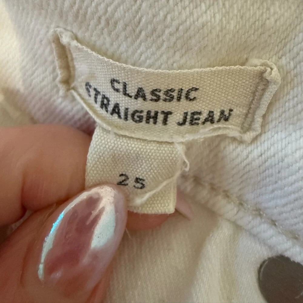 Madewell White Classic Straight Jeans